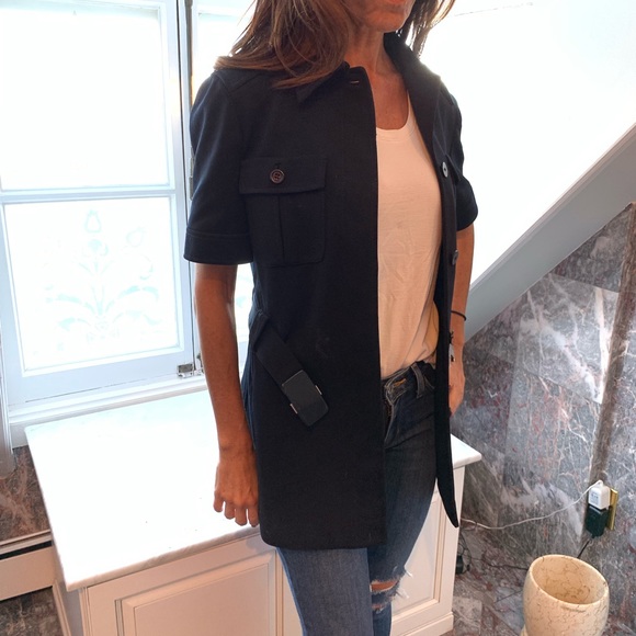 PRADA Deep Navy short sleeve belted jacket SM - Picture 5 of 8